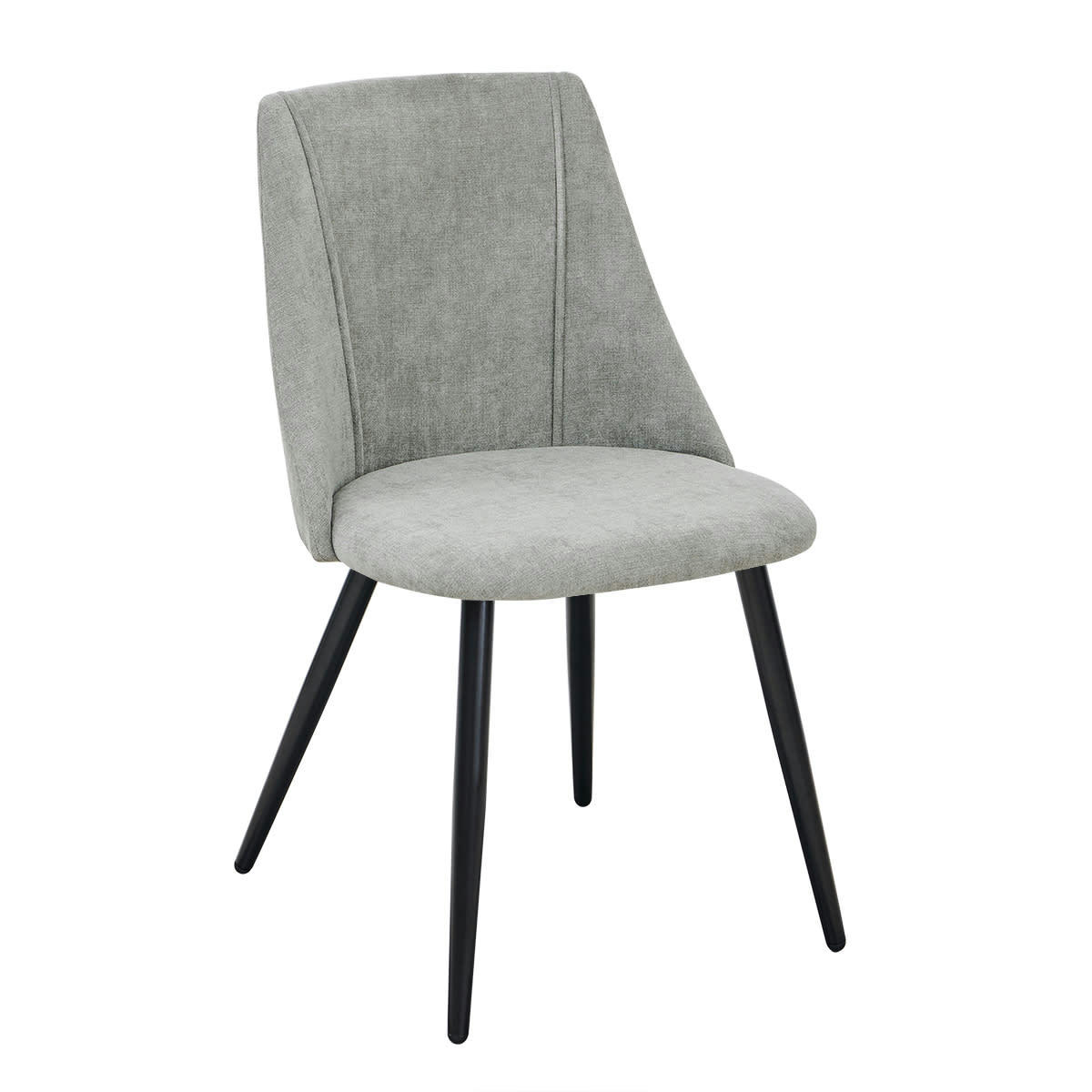 - Lot de 2 chaises de salle à manger scandinave tissu gris