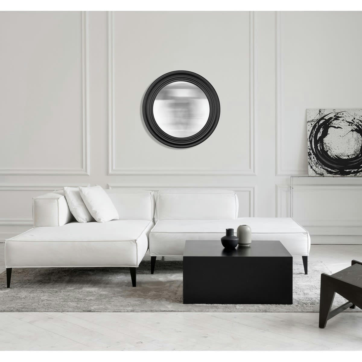 - Miroir rond convexe 50cm int et 64cm ext