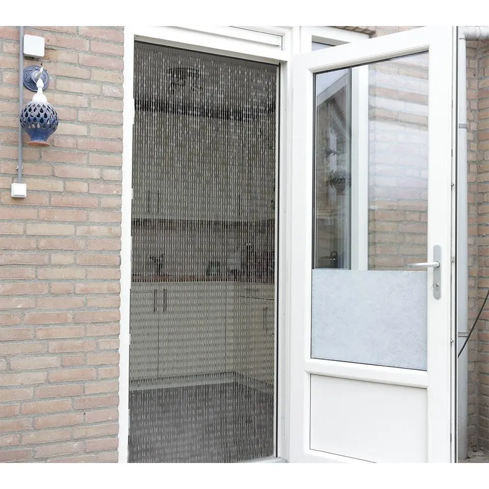 Vliegengordijn / Deurgordijn - Noah - 90x220 cm - Grijs / Transparant