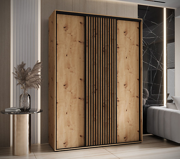 Armoire Sapporo 1 a portes coulissantes H. 205,2 x L. 170 x P. 60 3 portes