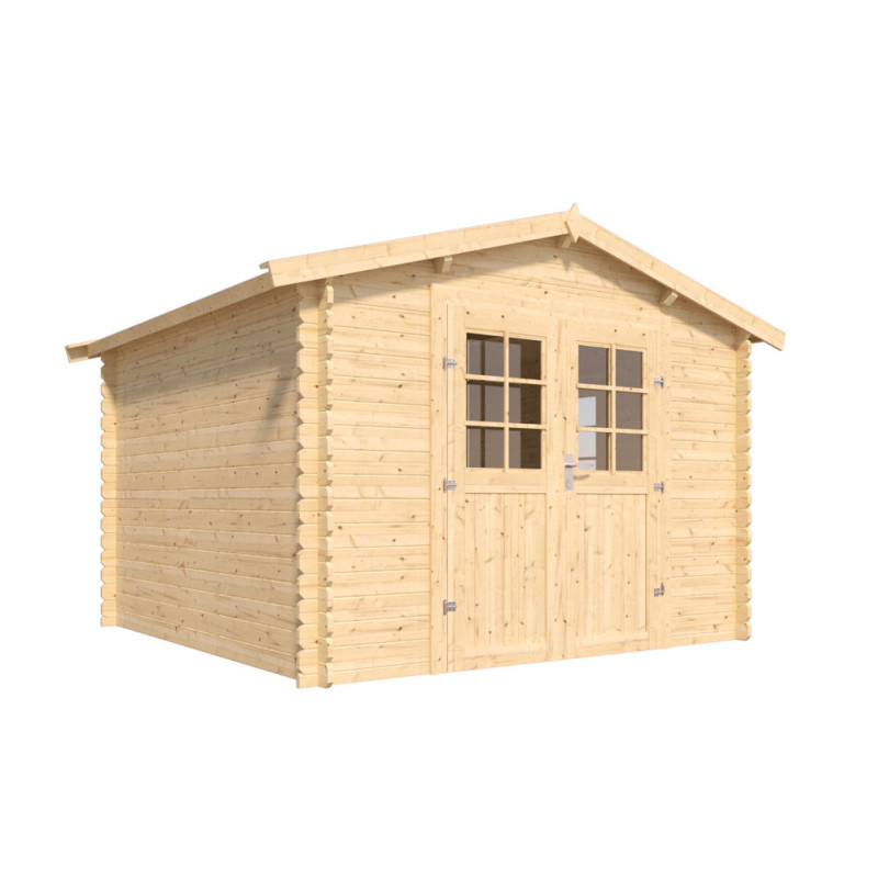 Abri de jardin en bois Vallo 28 mm 3,1 x 3,02 m CERLAND
