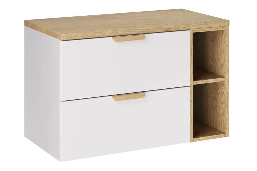 Zestaw pod umywalkę ASTER WHITE 80cm biały mat - z blatem COMAD 1 szt.