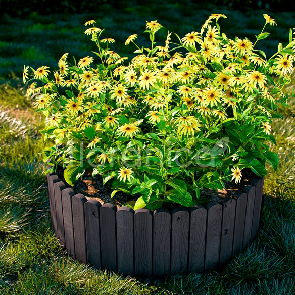 Beeteinfassung, Rollborder Flexibler Holzzaun 200 x 40 cm Anthrazit