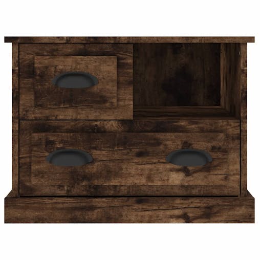 NNEVL Bedside Cabinet Smoked Oak 60x39x45 cm