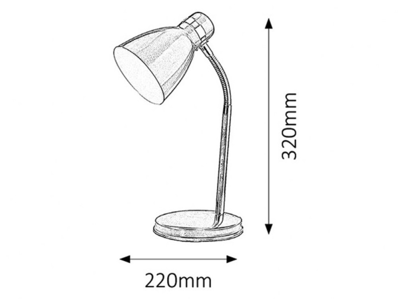 Lampka biurkowa klasyczna srebrna Patric 1xE14x40W wys:32cm Rabalux