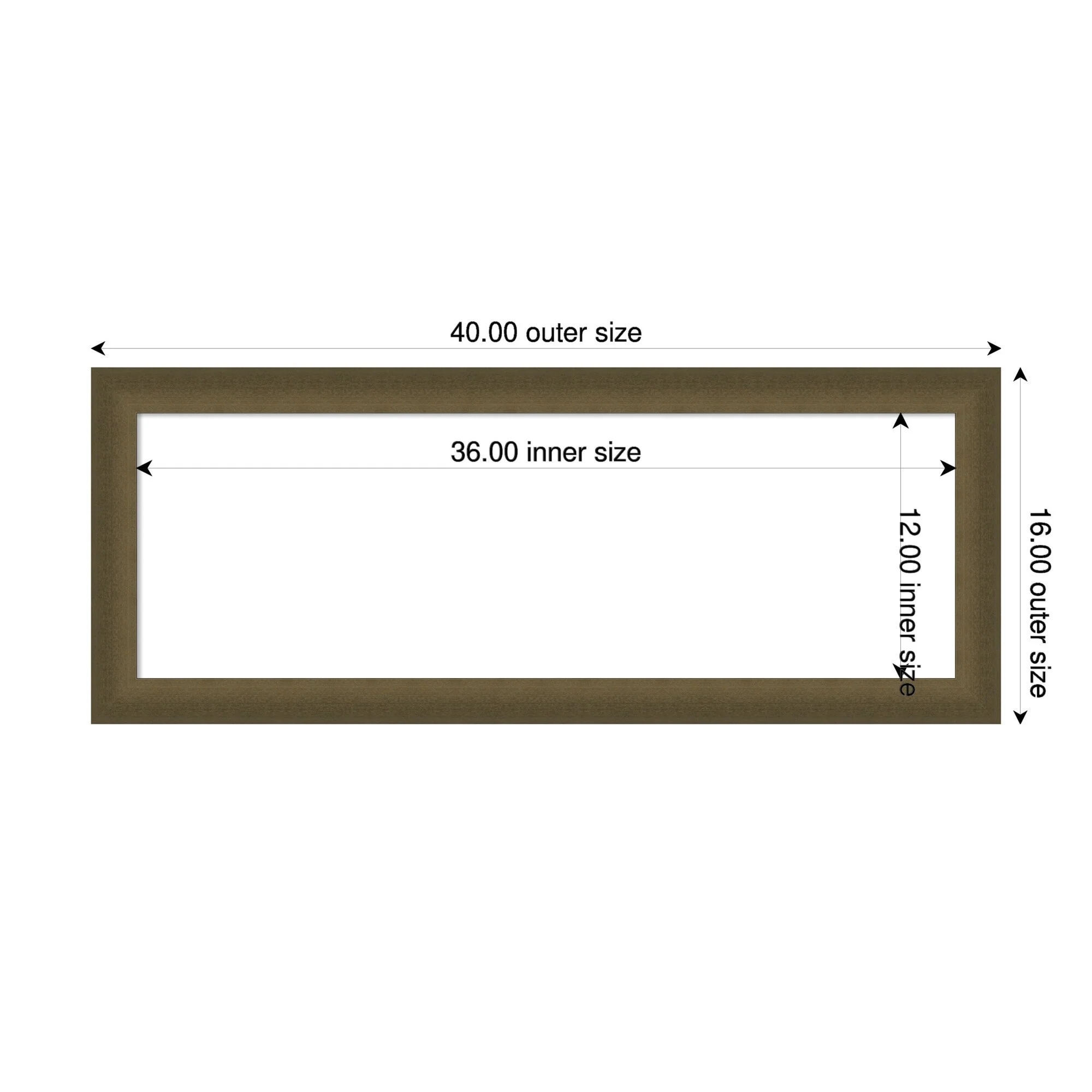 Amanti Art Blaine Light Bronze Narrow Framed Dry Erase Magnetic Board