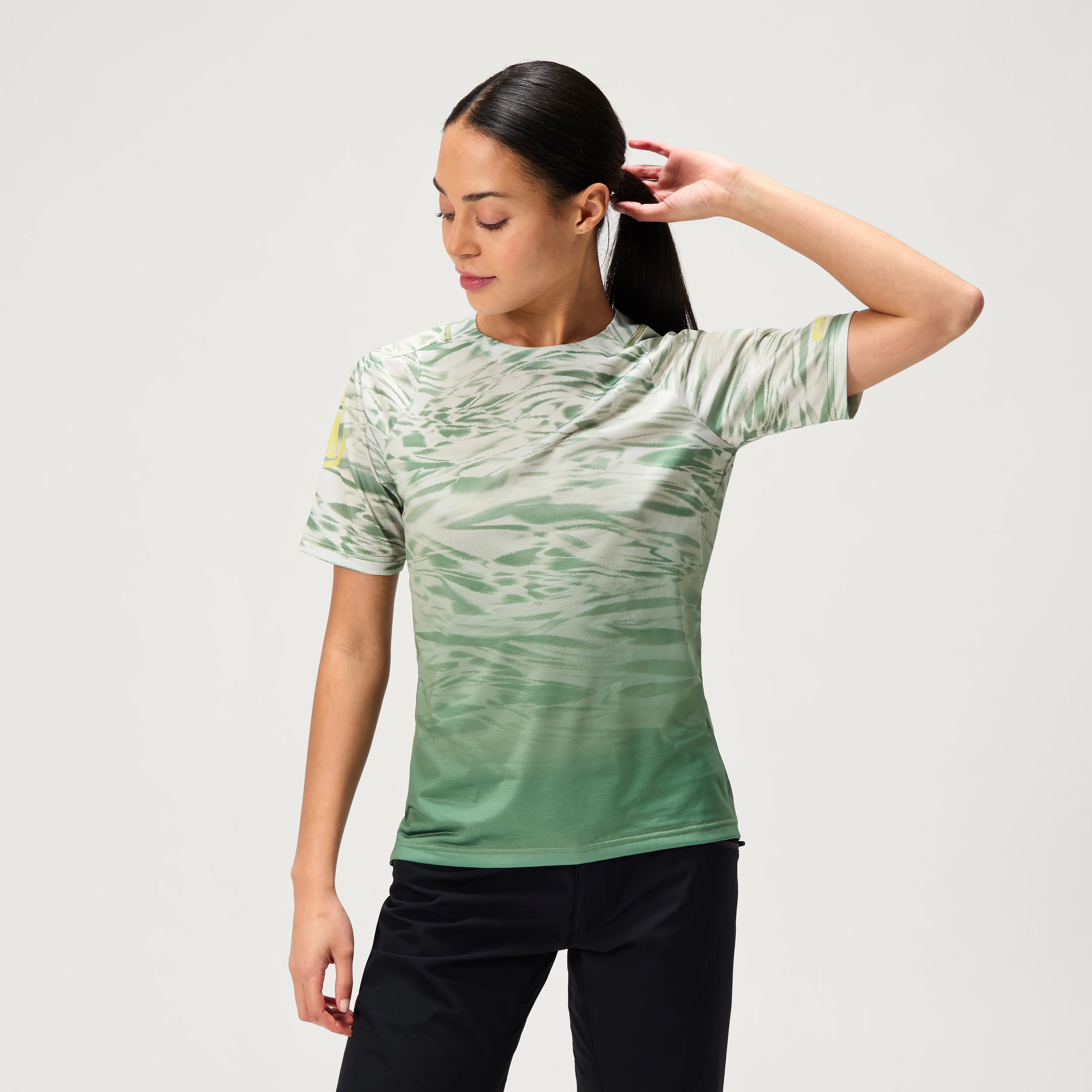 Women's Ltd Marble Print S/S Tee - Machair Green