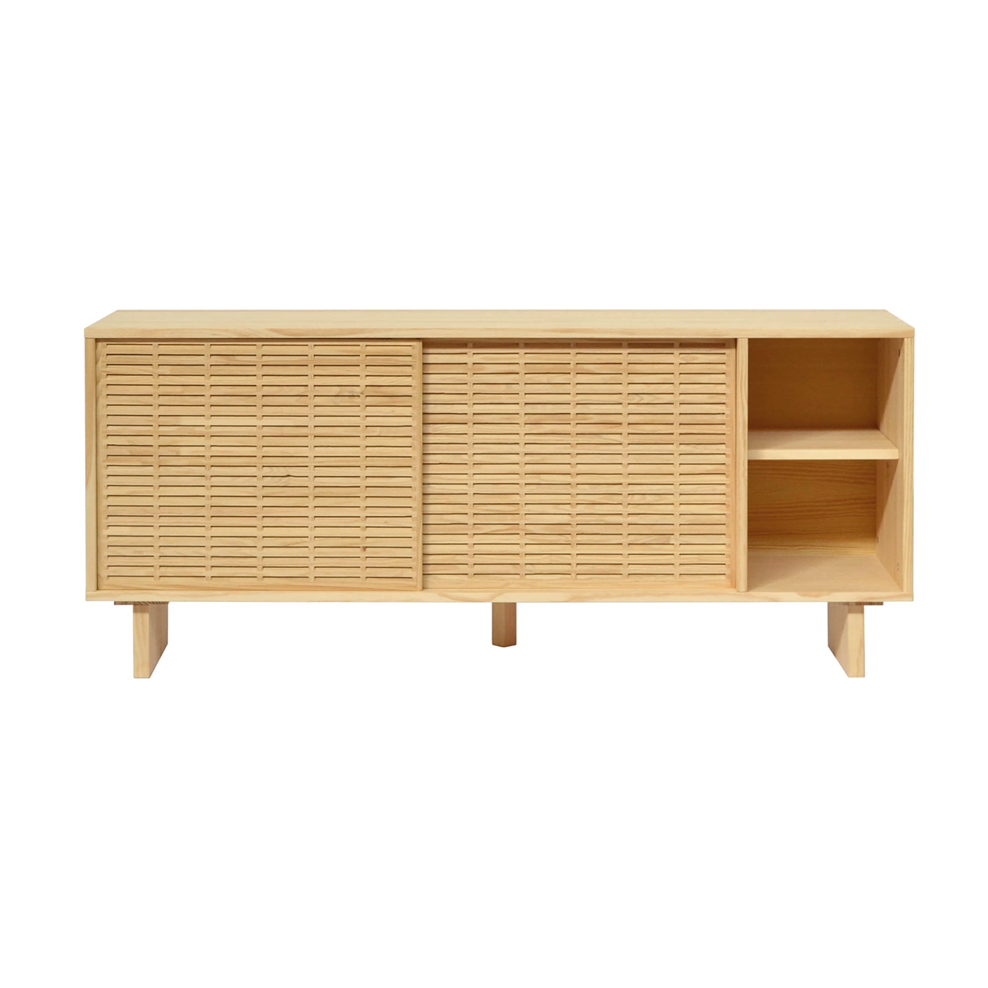 Naan Furniture Dressoir Mahón - Natuurlijk ongelakt massief grenen - 150 cm - 2 deuren