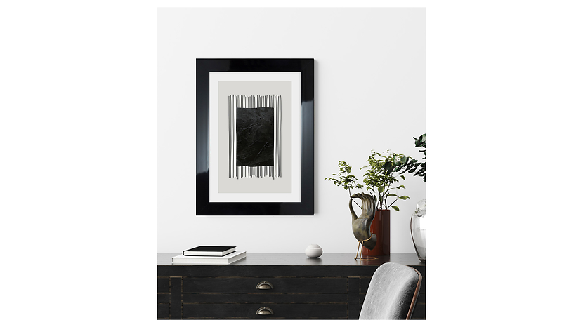 Obraz w ramie Black Rectangle 63x83 cm