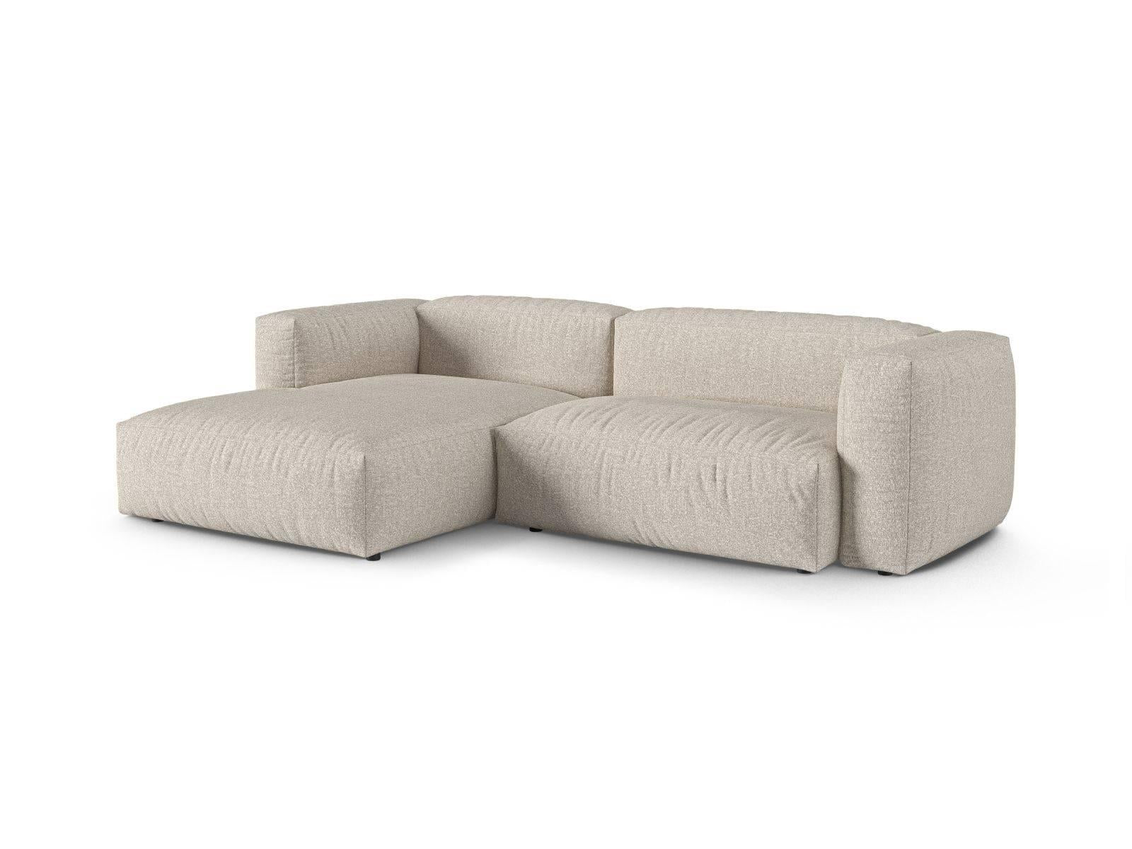 Modulaire hoekbank Martina links bouclé