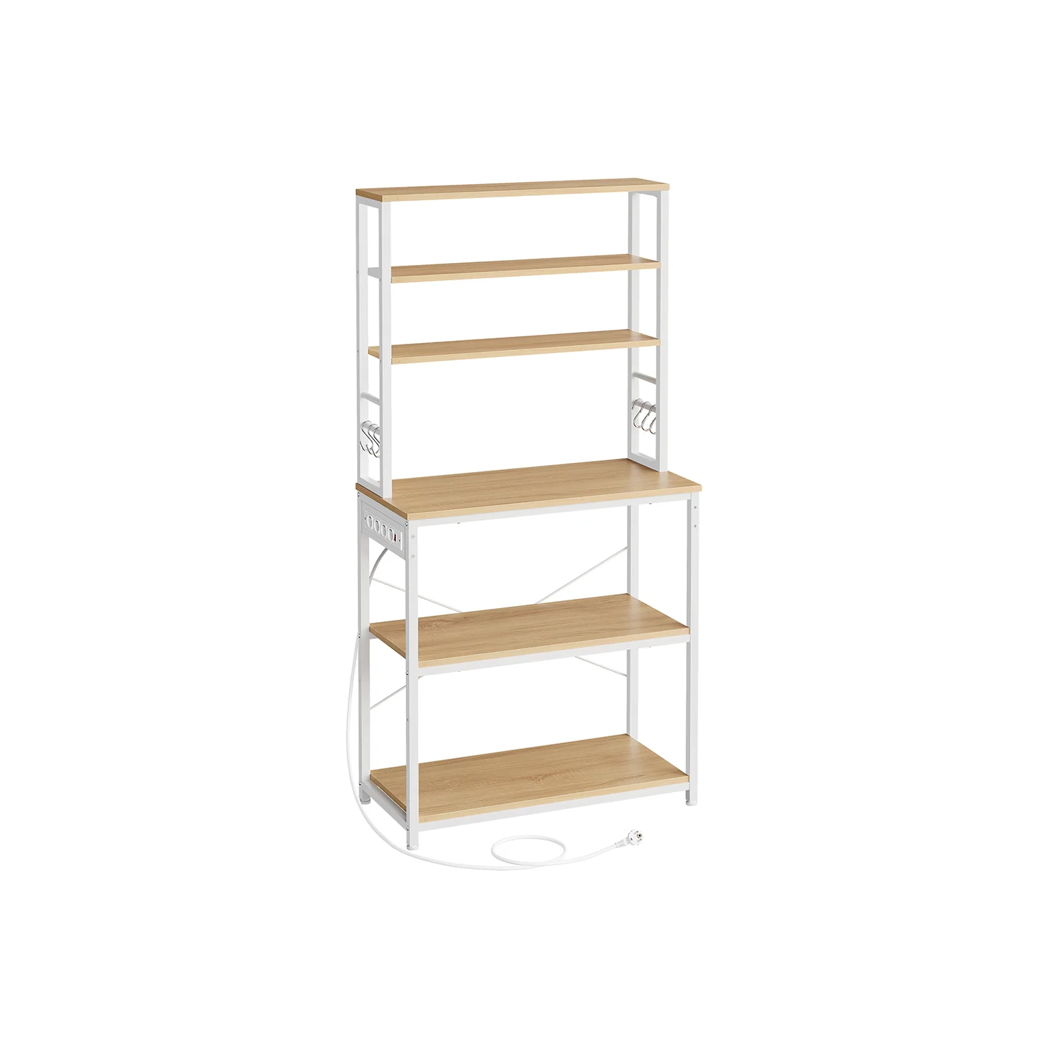 Étagère de cuisine avec prises pour appareils et accessoires