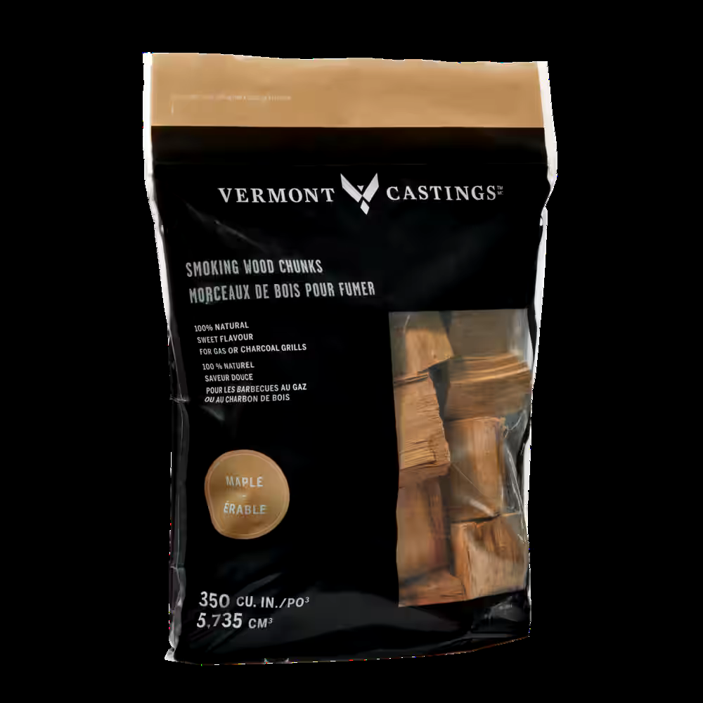 Vermont Castings Maple Flavoured 100% Natural Smoking Wood Chunks For BBQ and Smoker, 4-Lb