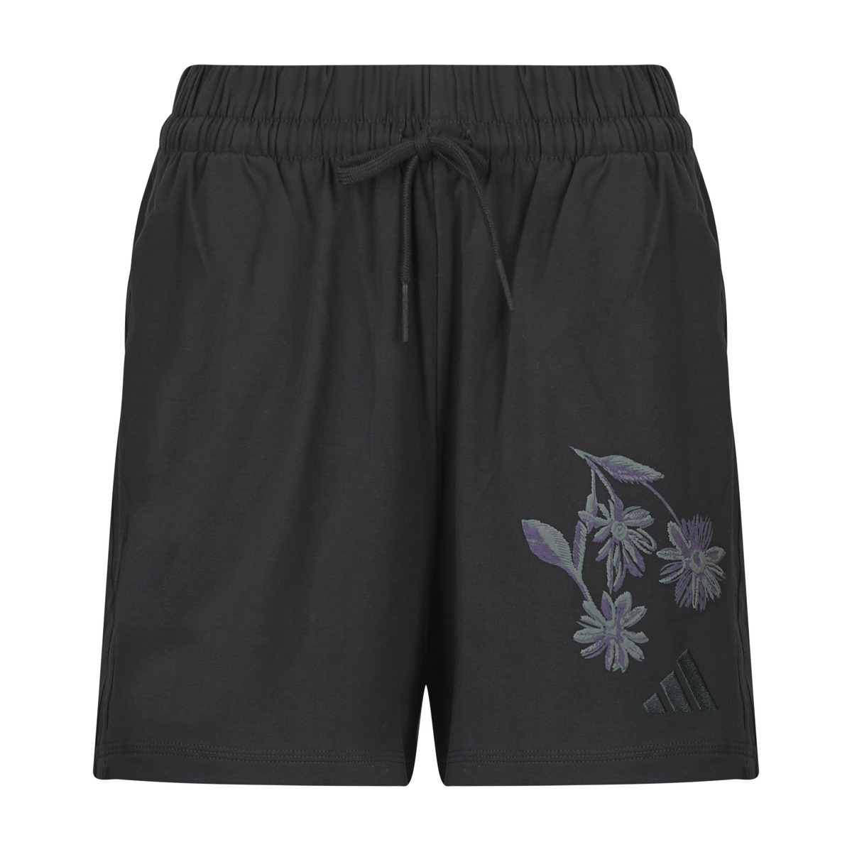 adidas - ESSENTIALS 3-STRIPES COTTON SHORTS - Black