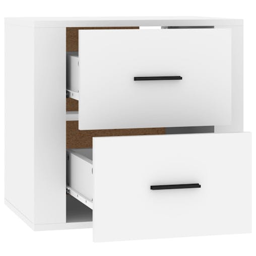 NNEVL Wall-mounted Bedside Cabinet White 50x36x47 cm