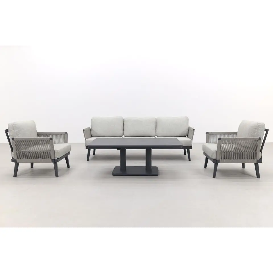 Durban/Medina verstelbare stoel-bank loungeset - 4-delig