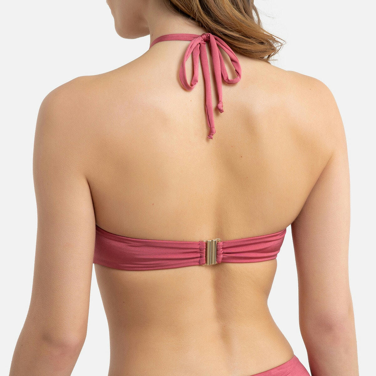 Haut de maillot de bain bandeau, effet plissé