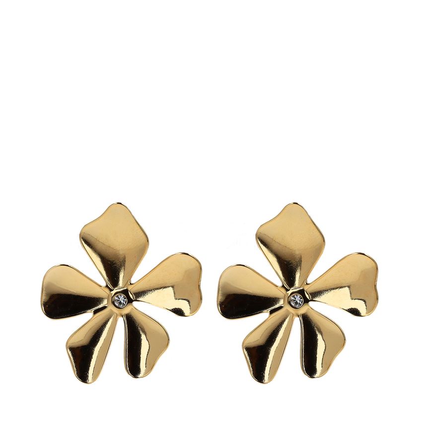 Manfield Gouden statement bloemetjes oorbellen
