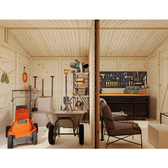 Gerätehaus »Dan«, Aufstellmaße BxTxH: 295 x 394 x 220 cm, lackiert, Holz
