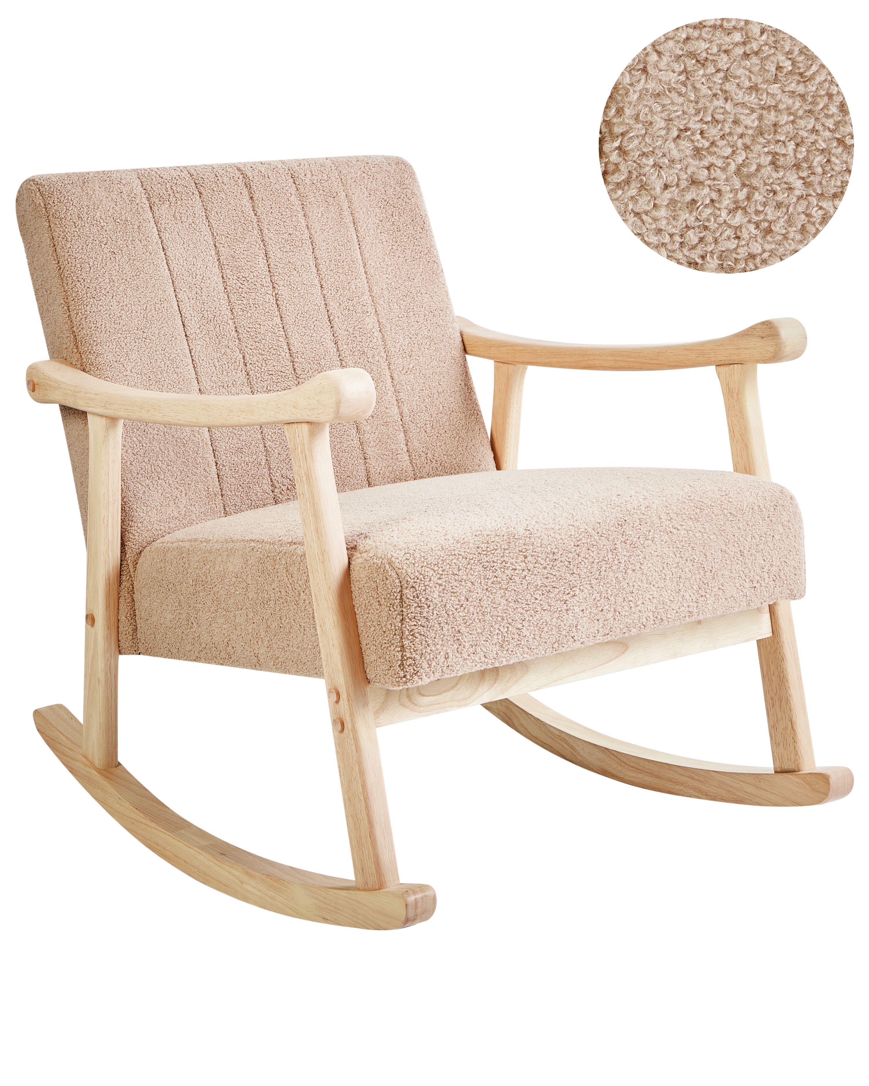 Rocking Chair LEKNES Boucle Beige