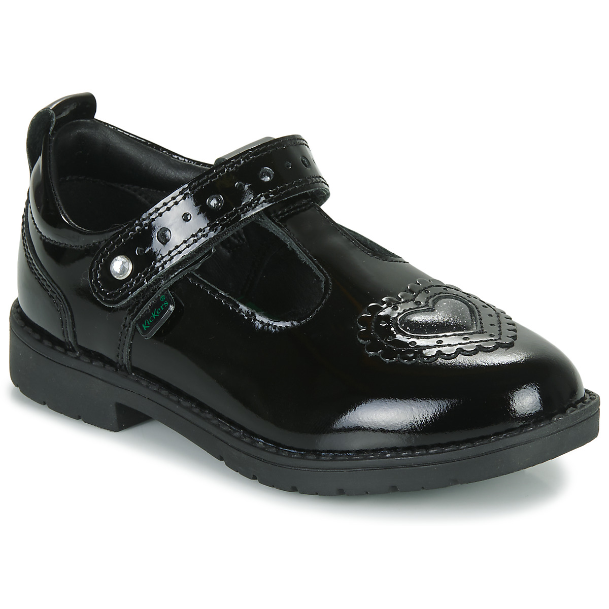 Kickers - LACHLY HEART T-BAR - Black