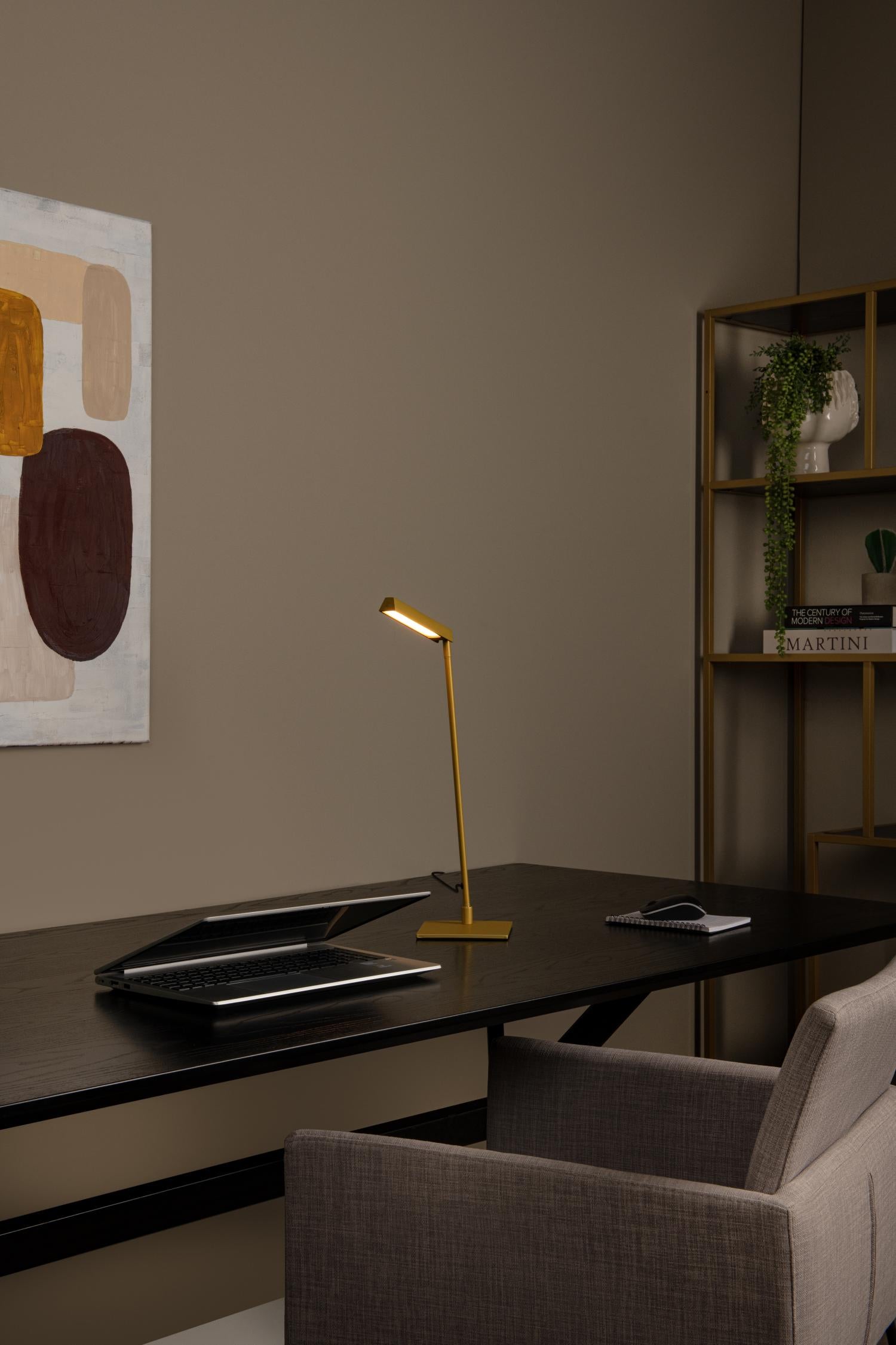 Lucide bureaulamp LAVALE - Geïntegreerde LED - Okergeel