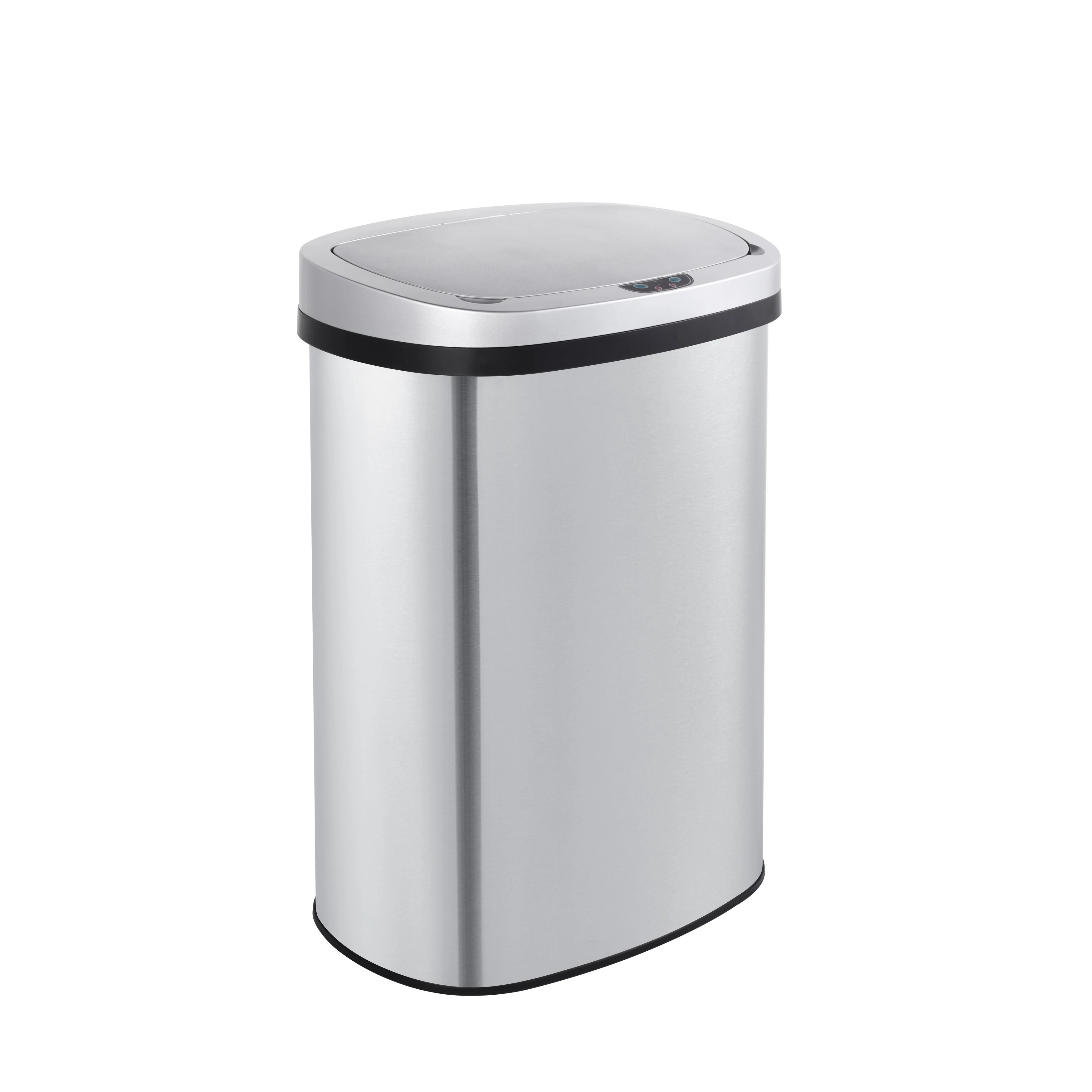 Innovaze 13 Gal./50 Liter Stainless Steel Oval Motion Sensor Trash Can for Kitchen