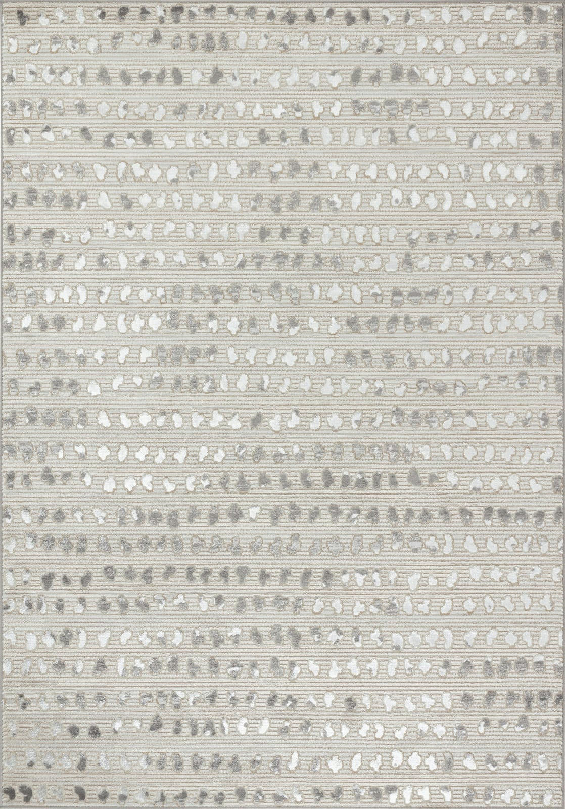 VALKIRIA - Tapis Scandinave à Pois Beige/Blanc 200x275