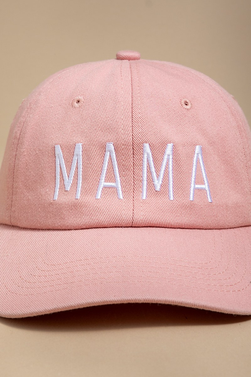 Mama Embroidered Script Baseball Cap