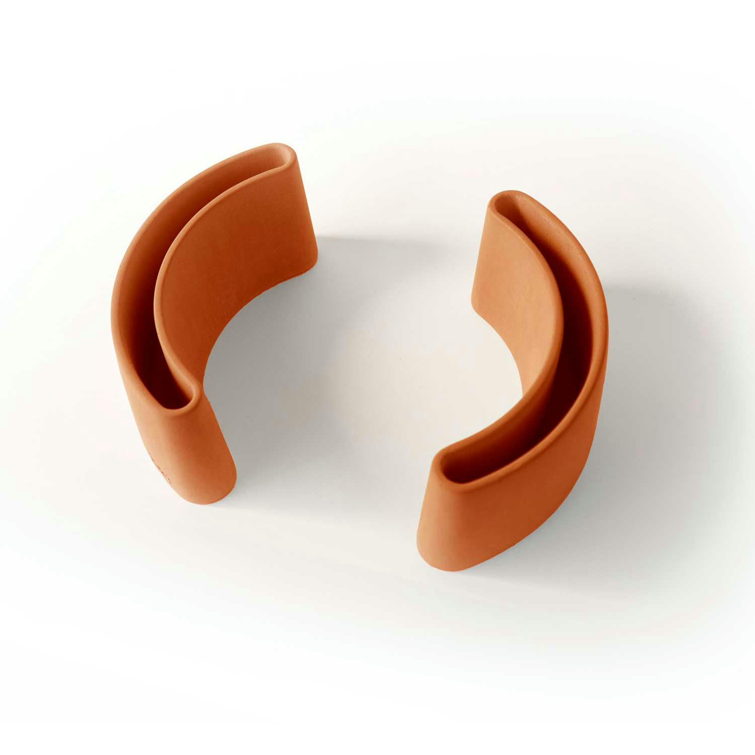 - Lot de 2 pots à crayons en béton terracotta