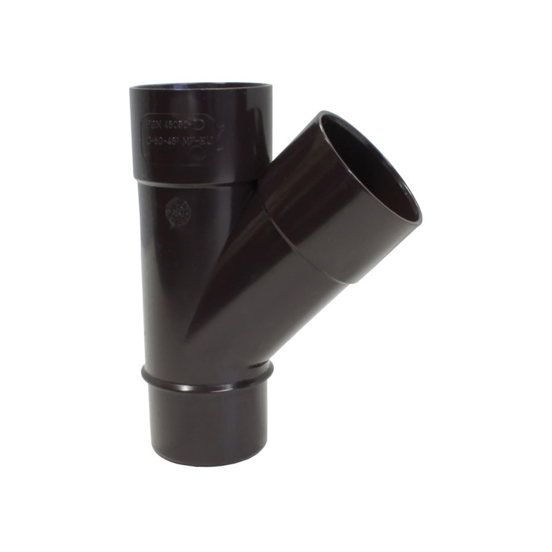 Té pour récupération d'eau de pluie 45° brun Ø 50 mm