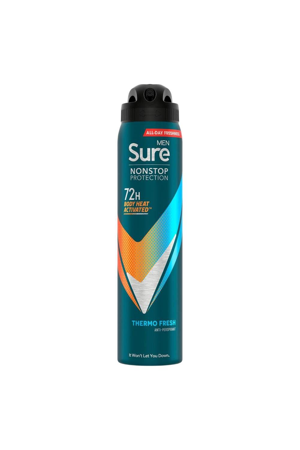 Sure Men 'Antiperspirant' 72H Protection Thermo Fresh Deodorant, 3x250ml