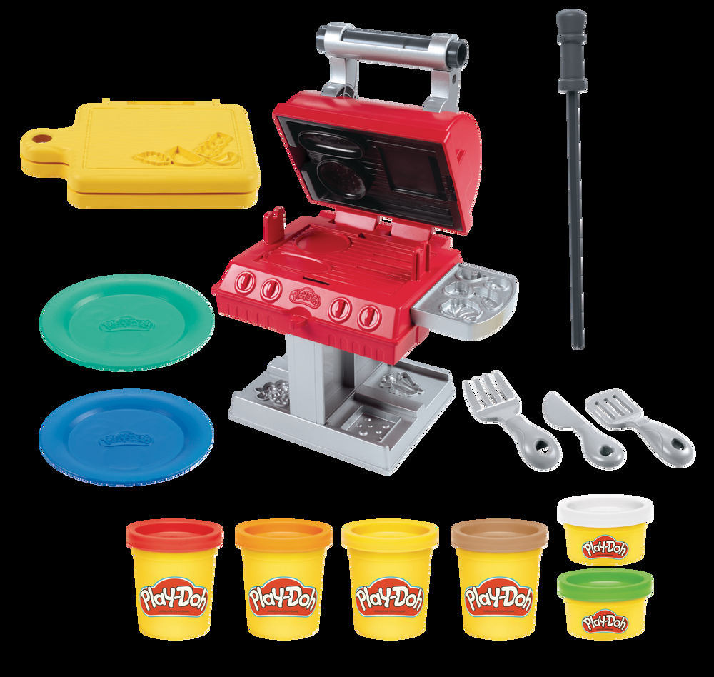 Play-Doh Kitchen Creations Grill 'n Stamp Compound Playset, Non-Toxic, 10 oz, 6-pc, Ages 3+