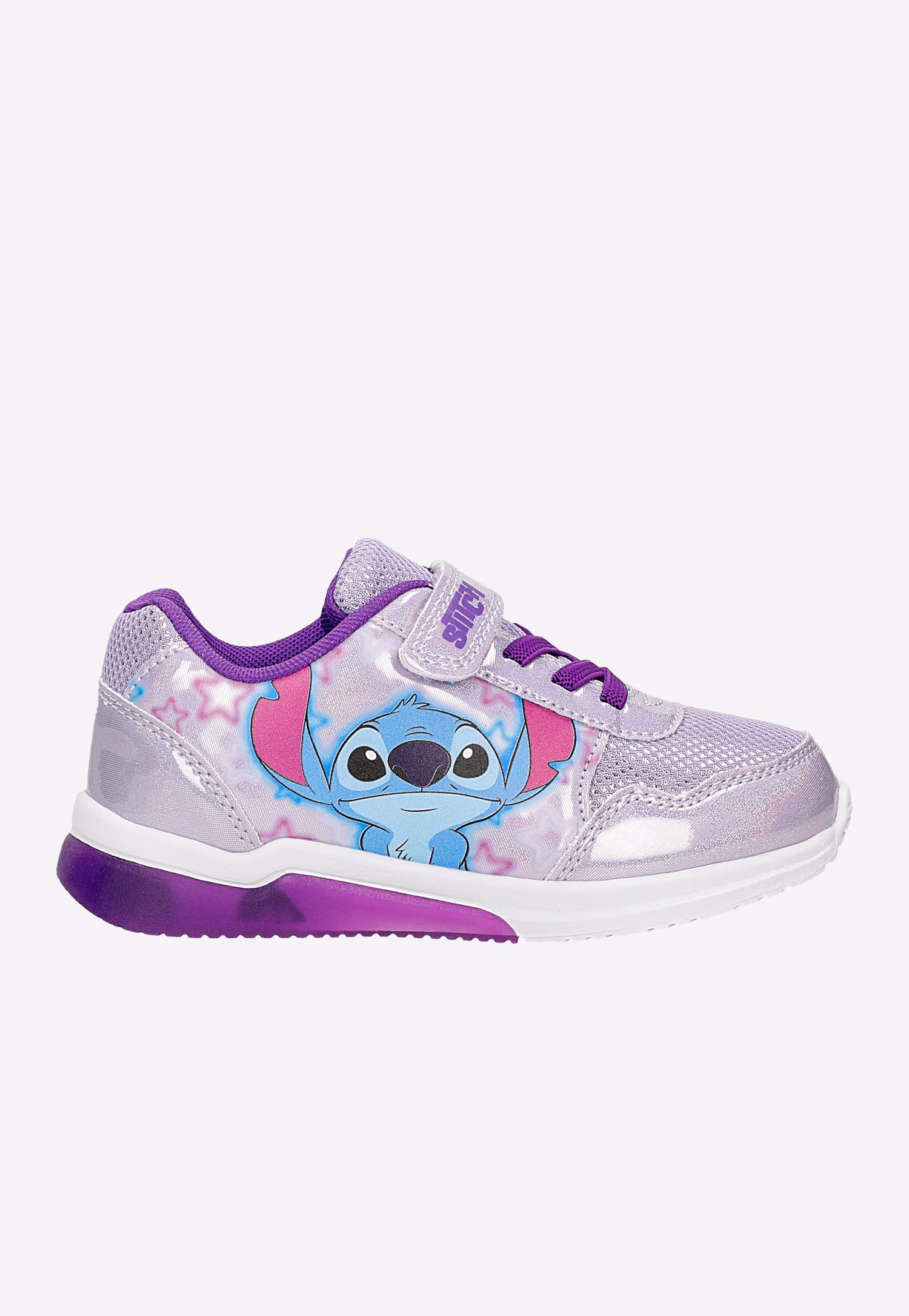 Fioletowe sneakersy dziewczęce Stitch ze świecącą podeszwą BARTEK 87009-16