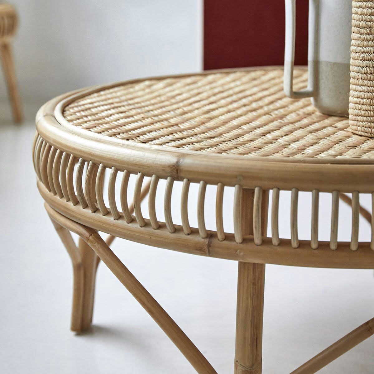 ZITA - Table basse en rotin