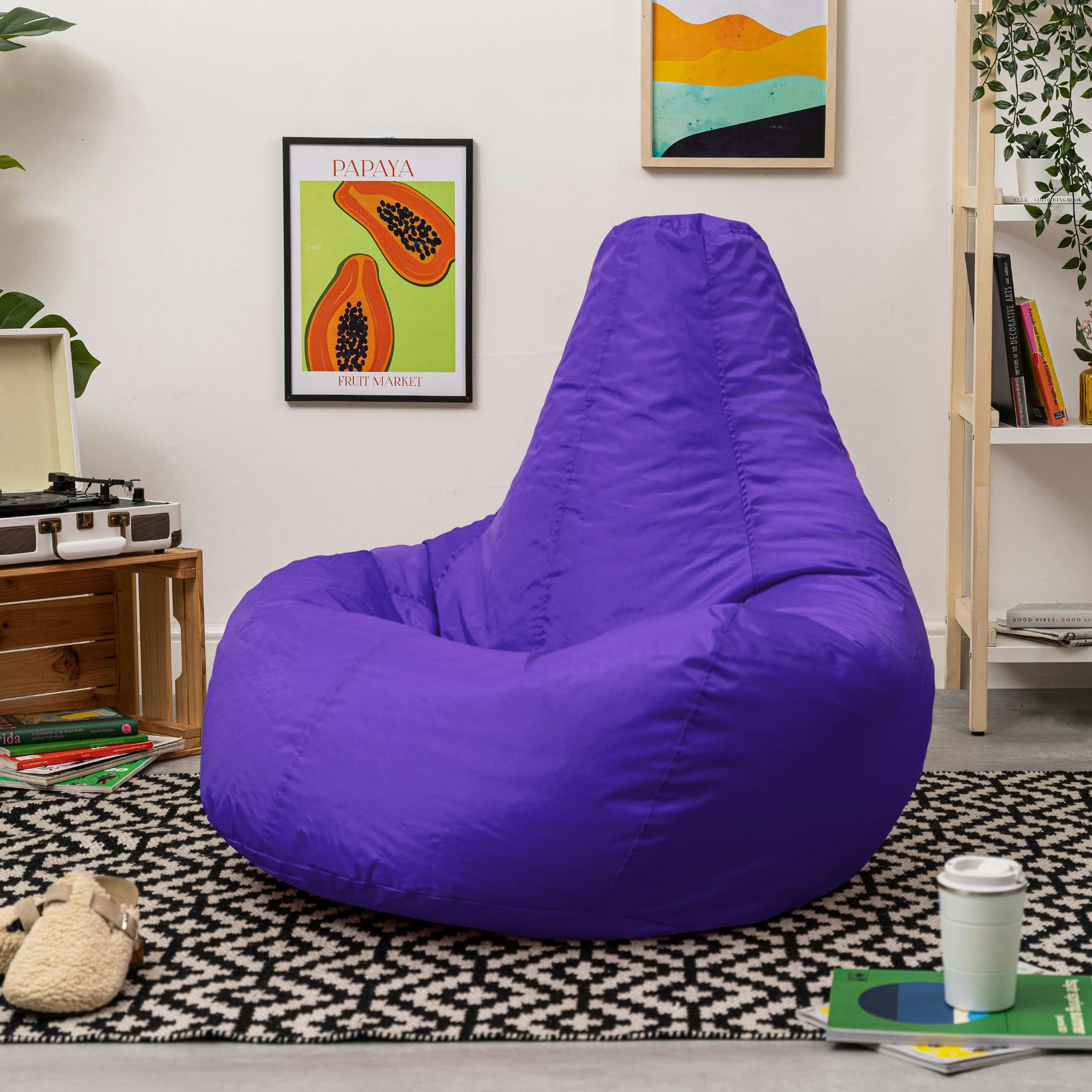 - Pouf inclinable extérieur violet