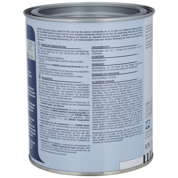 Dauerschutz-Farbe, 0,75 l, weiß