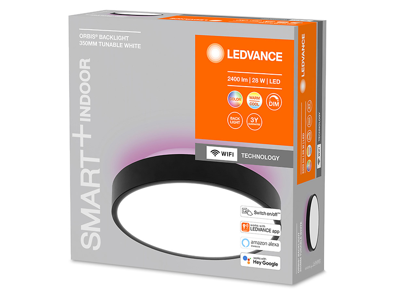 Plafon Smart Wifi Orbis LED 35 cm metalowa czarna