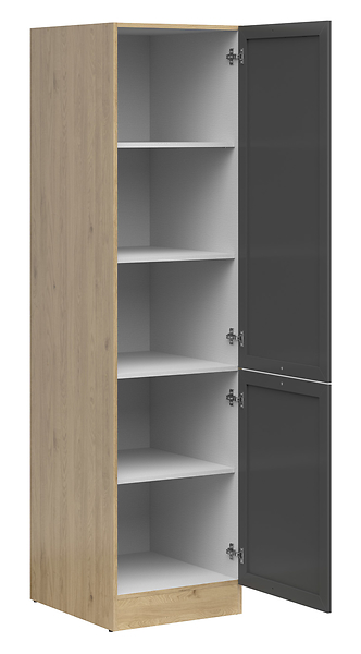 Szafka kuchenna dolna Junona Line 50 cm wysoka prawa dąb bernstein/grafit