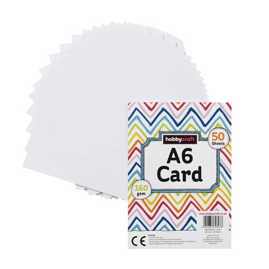 White Card A6 50 Pack