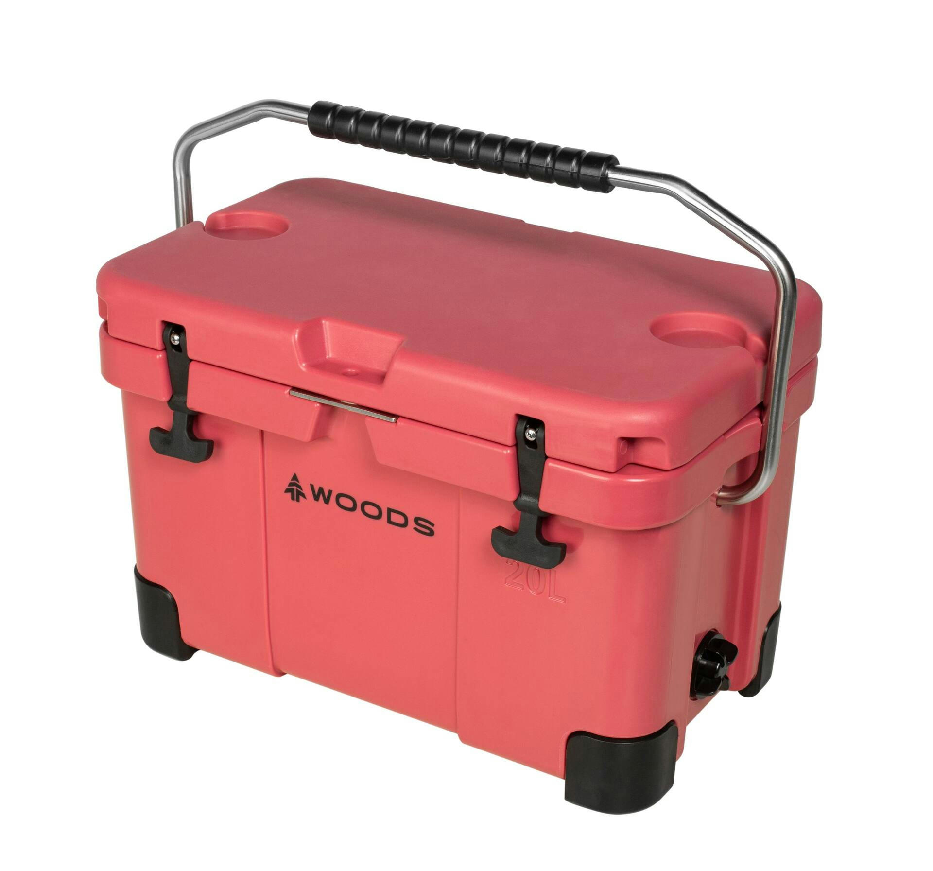 Woods ARCTIC Roto-Moulded Cooler with Handle, 20-L, Red