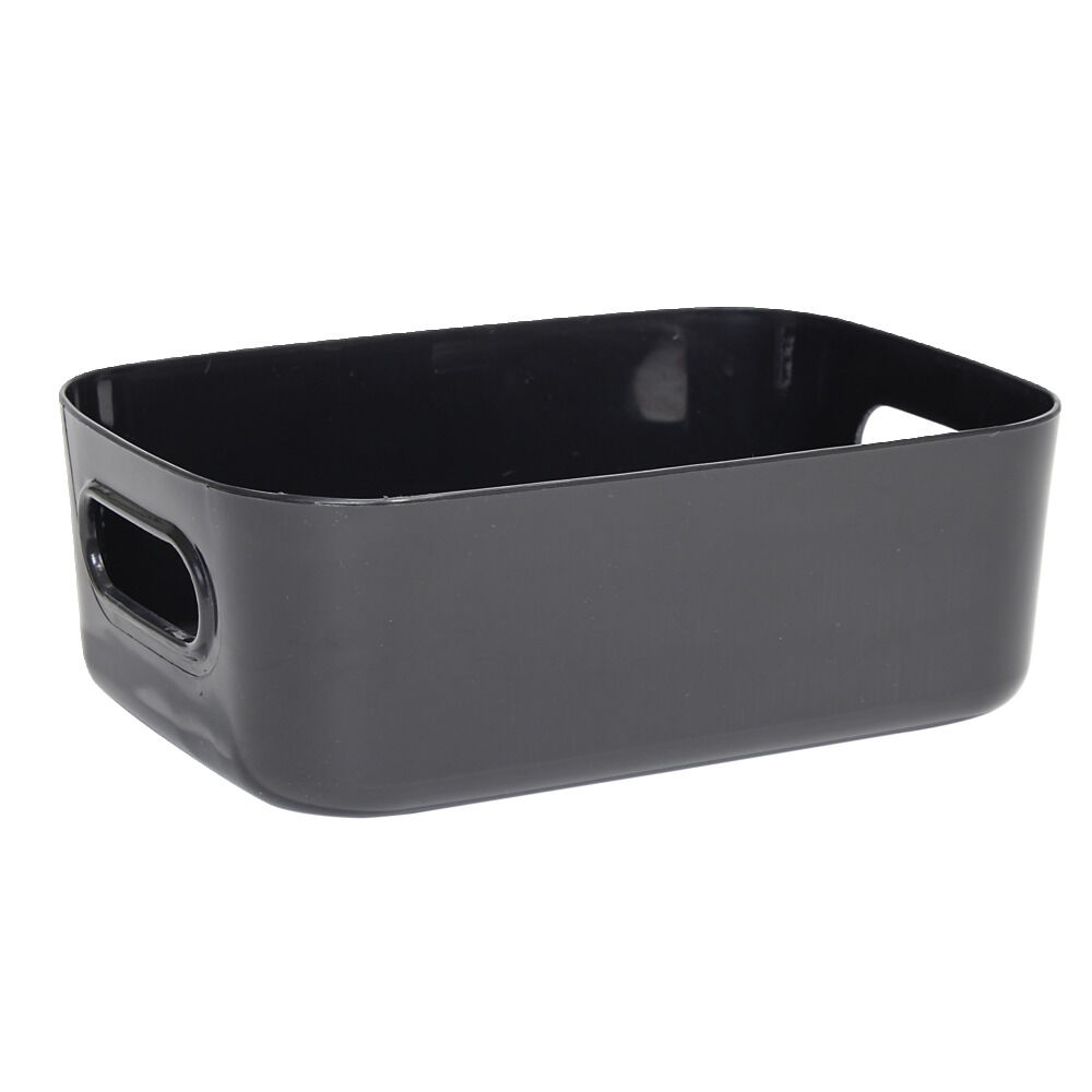 Panière de rangement plastique 20,5x14xH7,5cm (3 modèles)