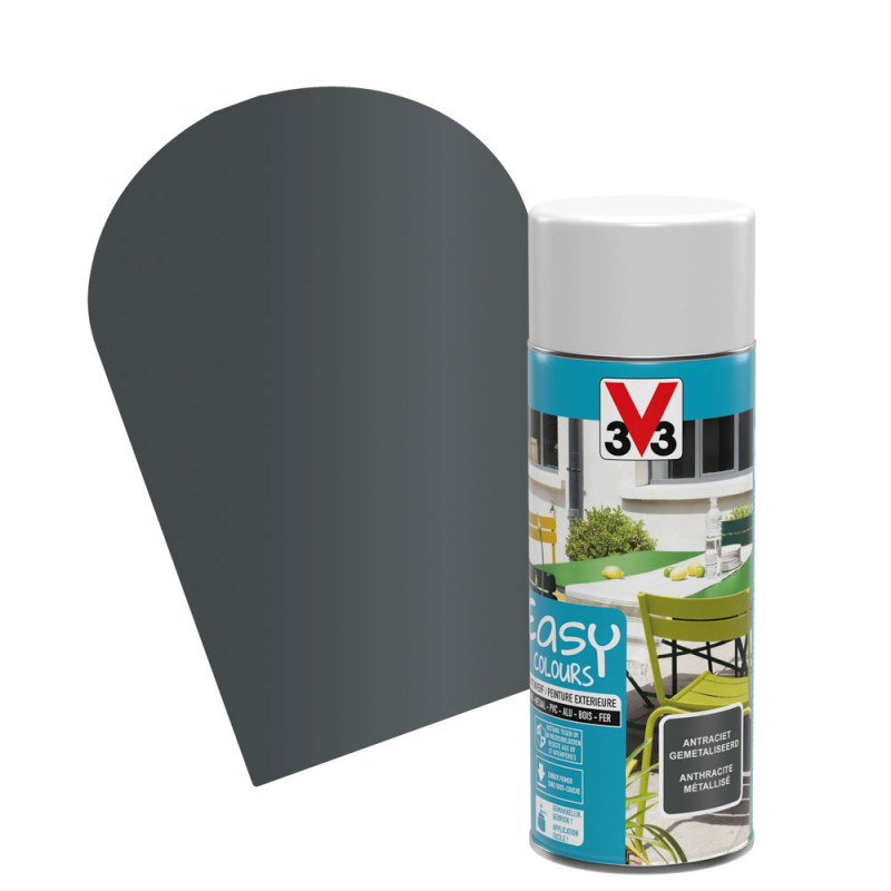 Laque Easy Colours anthracite métallisé 0,4 L V33