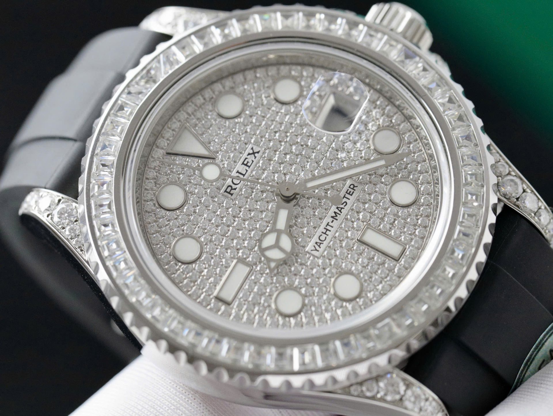Rolex Yacht-Master 904L Steel Diamond Dial 42mm Oysterflex Super Clone