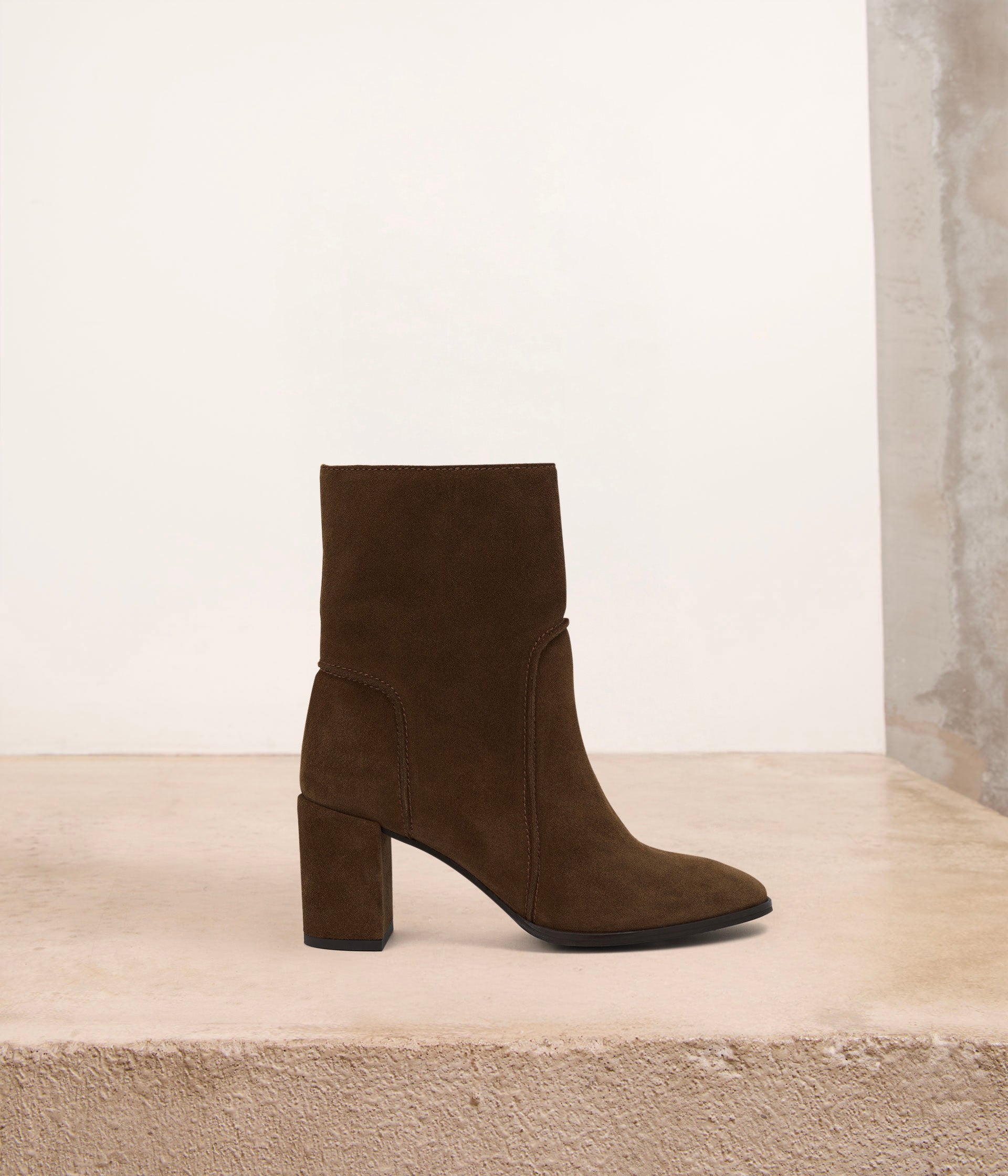 Boots velours chocolat Ulysse