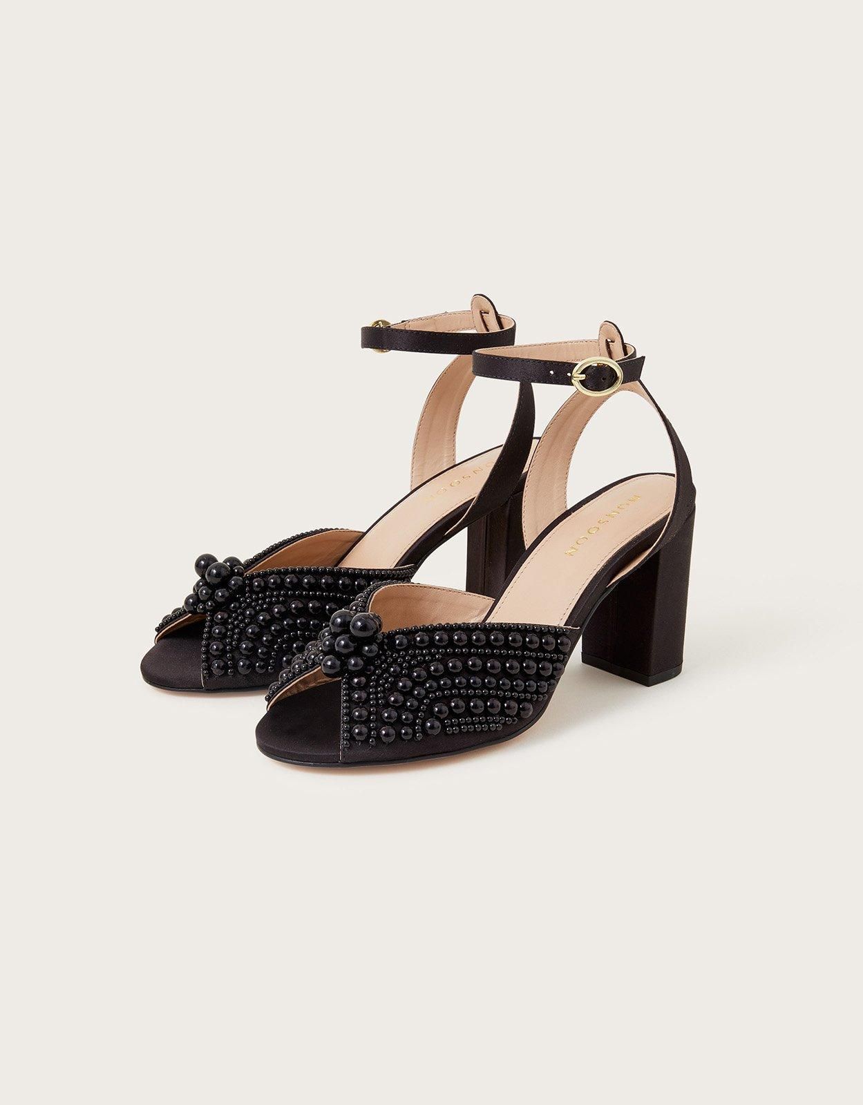 Monsoon Pearl Block Heeled Sandals