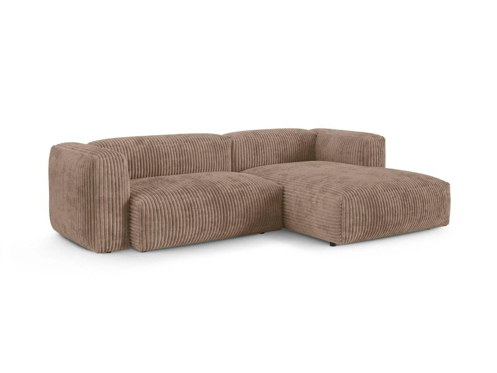 Modulaire hoekbank Martina rechts ribstof