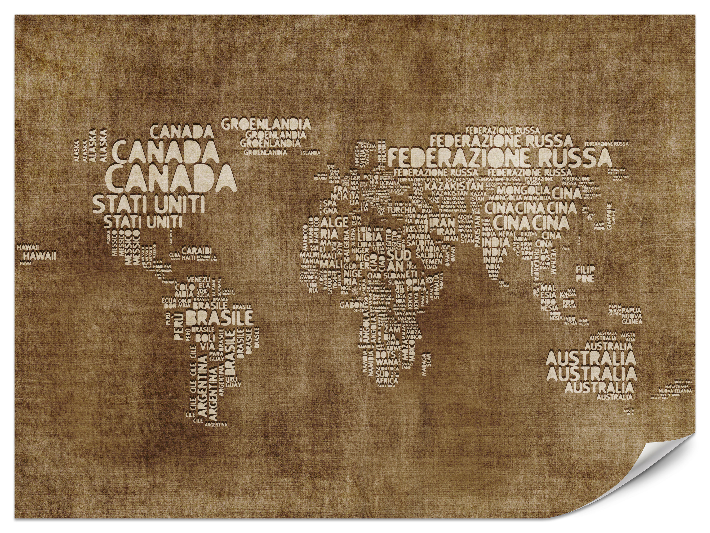Fototapeta Antyczna włoska mapa 100x70cm