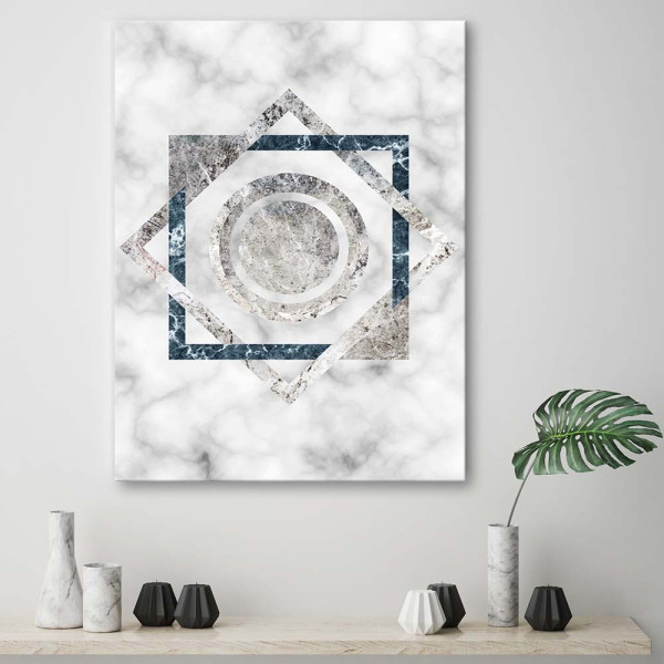 Feeby Obraz na płótnie Kwadraty i koła marmur 40x60