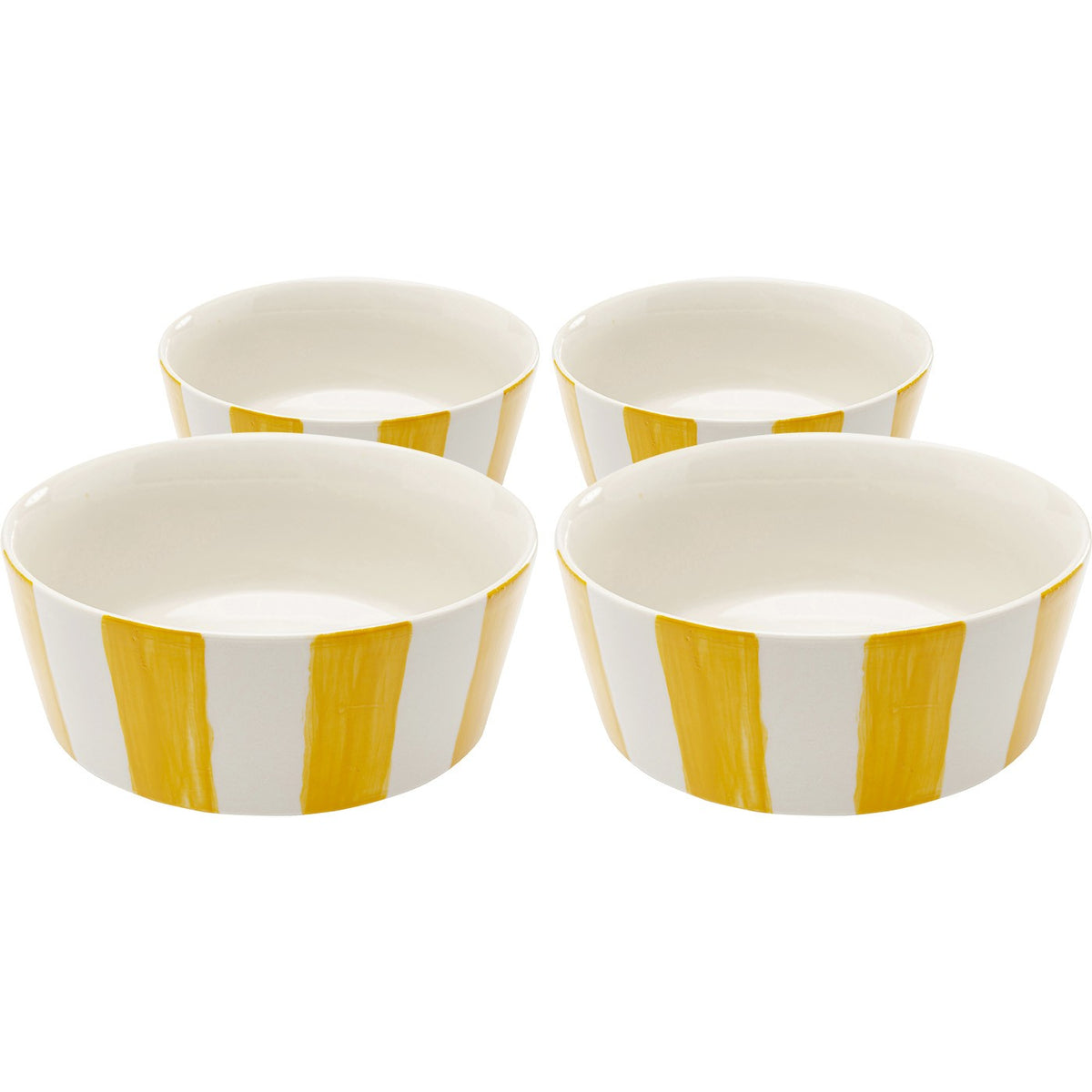 Kare Design Kommen Cocina geel en wit Ø14cm (4/set)