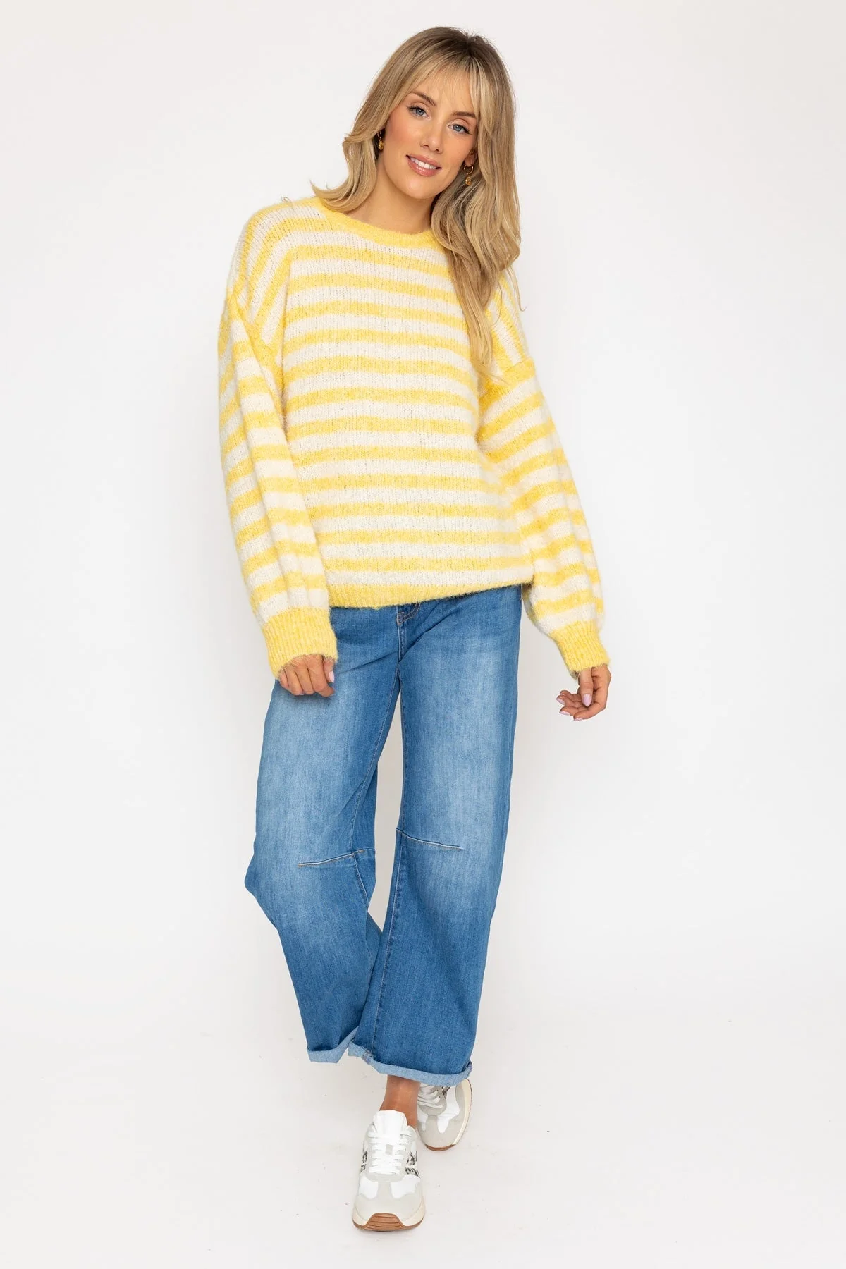 Yellow Stripe Knit Jumper